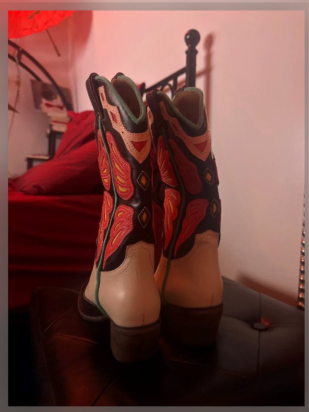 Steve Madden Size 7 Butterfly Cowboy Boots - Picture 2 of 3